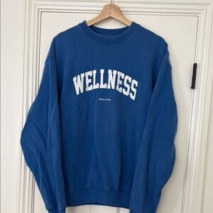 Sporty & Rich Blue Wellness Crewneck Sweater